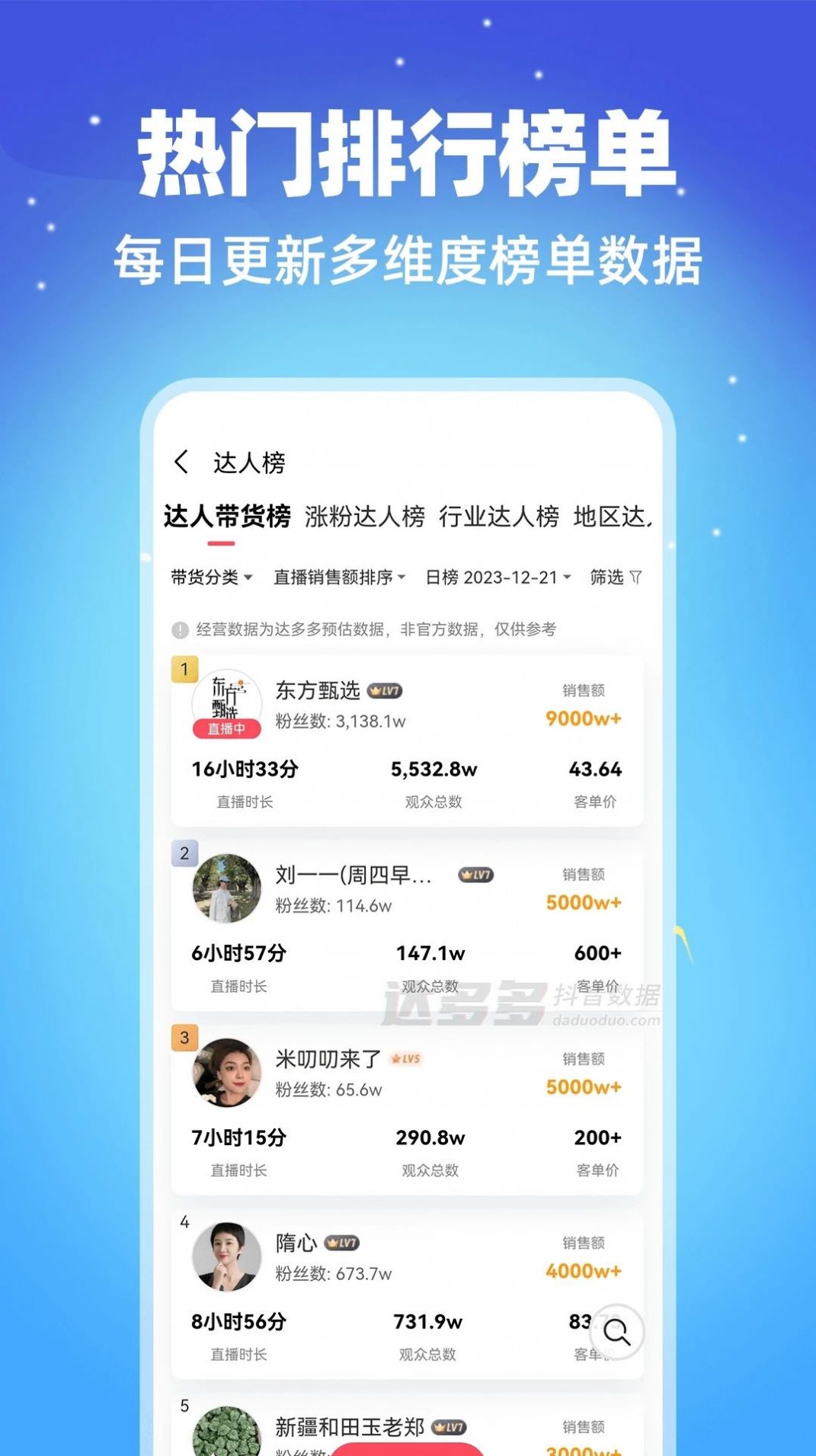 达多多抖音数据app官方版图片1